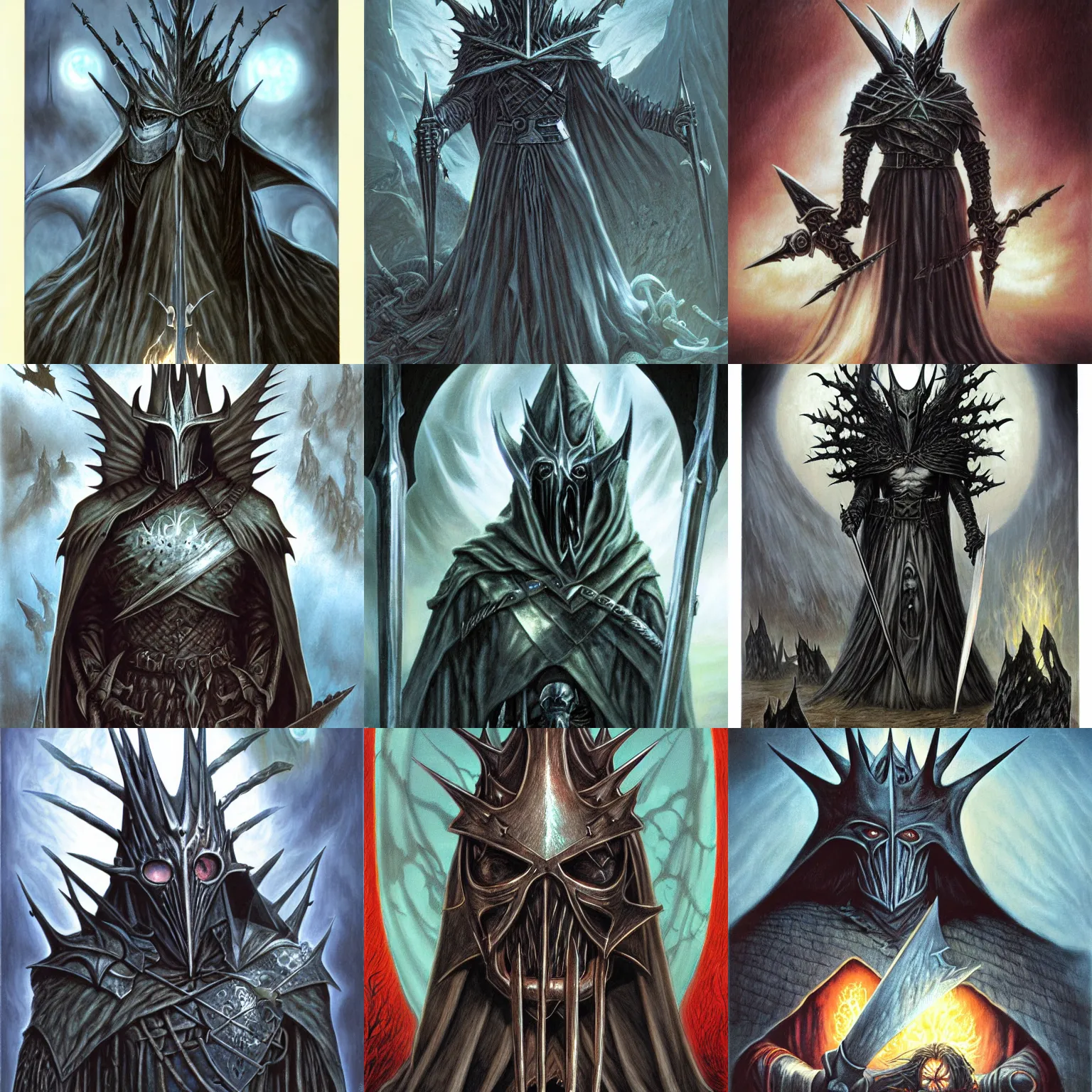 Prompt: the witch king of angmar by trevor brown