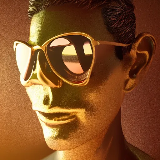 Image similar to hyperrealistic dslr film still of jeff goldblum disguised as gold doubloon, stunning 8 k octane comprehensive 3 d render, inspired by istvan sandorfi & greg rutkowski & unreal engine, perfect symmetry, dim volumetric cinematic lighting, extremely hyper - detailed, incredibly real lifelike attributes & flesh texture, intricate, masterpiece, artstation, stunning