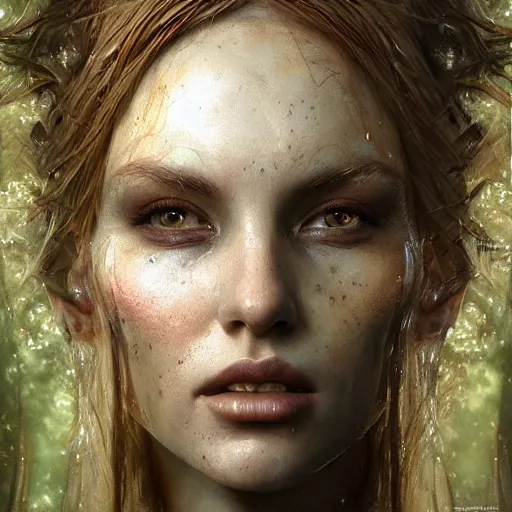 Prompt: photo realistic image of dryad, stunning 3 d render inspired art by istvan sandorfi and greg rutkowski, perfect facial symmetry, realistic, highly detailed attributes and atmosphere, dim volumetric cinematic lighting,