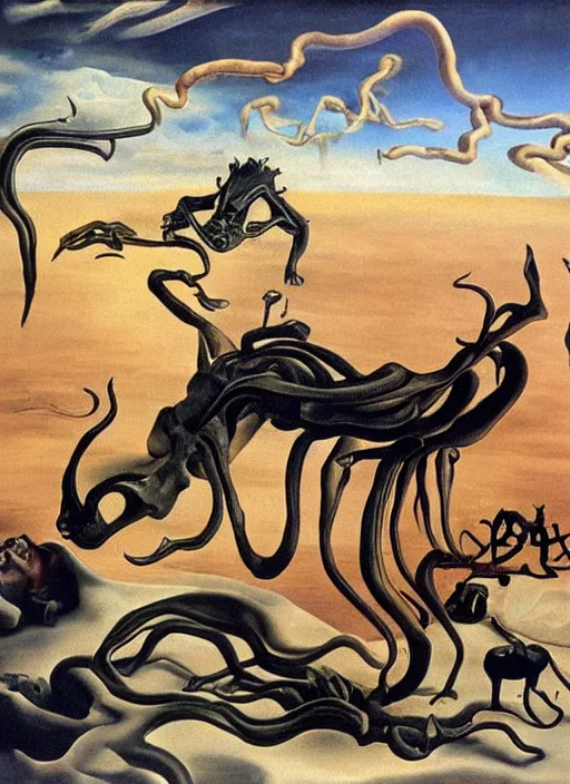 Image similar to Satan dream for me, Dali, highly detailed