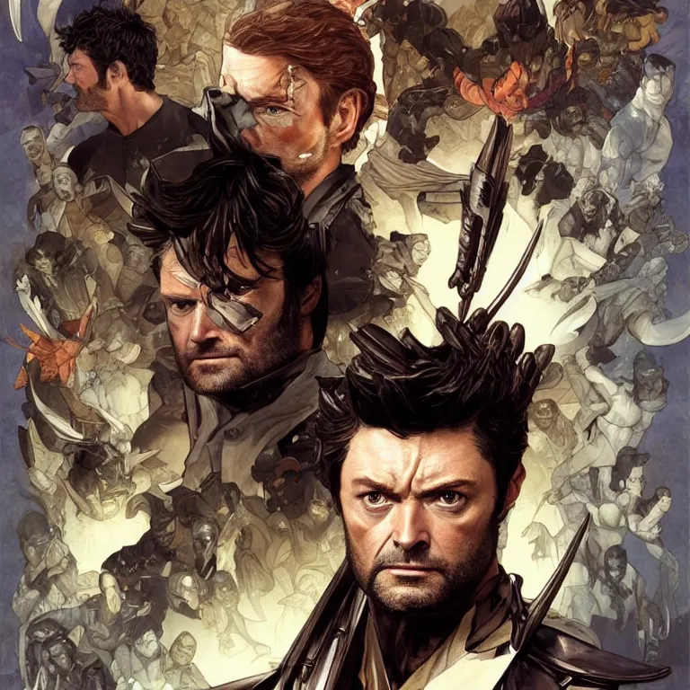 Image similar to Karl Urban as Wolverine, highly detailed, digital painting, artstation, concept art, smooth, sharp focus, illustration, ArtStation, art by artgerm and greg rutkowski and alphonse mucha and J. C. Leyendecker and Edmund Blair Leighton and Katsuhiro Otomo and Geof Darrow and Phil hale and Ashley wood and Ilya repin and Charlie Bowater