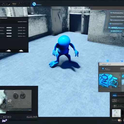 Image similar to eiffel 6 5 blue character zorotl playing insurgency game