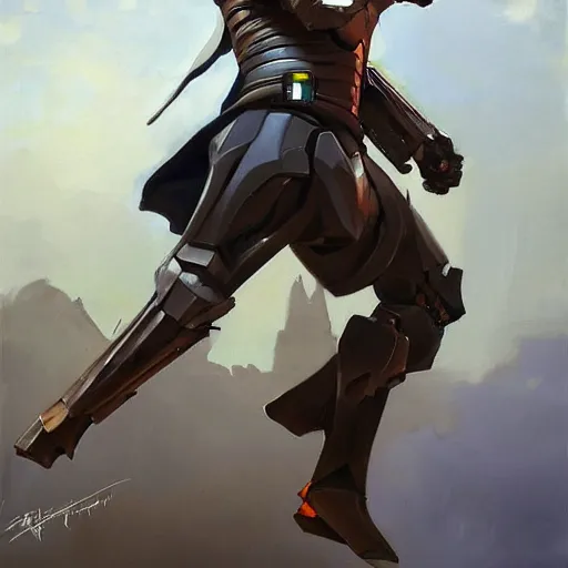 Image similar to greg manchess portrait painting of armored anakin skywalker as overwatch character, medium shot, asymmetrical, profile picture, organic painting, sunny day, matte painting, bold shapes, hard edges, street art, trending on artstation, by huang guangjian and gil elvgren and sachin teng