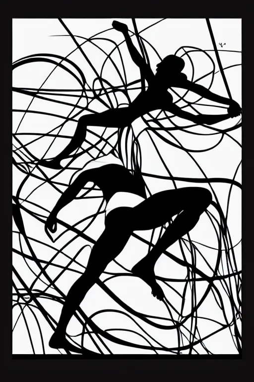 Image similar to minimal line art, male calisthenics fitness, abstract minimalist line art, beautiful, flowing brush strokes, energy, dramatic, pop art, digital art trending on artstation