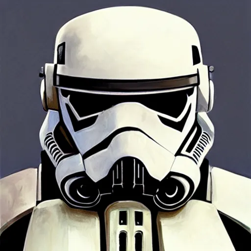 Prompt: greg manchess portrait painting of a fully armored stormtrooper as overwatch character, medium shot, asymmetrical, profile picture, organic painting, sunny day, matte painting, bold shapes, hard edges, street art, trending on artstation, by huang guangjian and gil elvgren and sachin teng