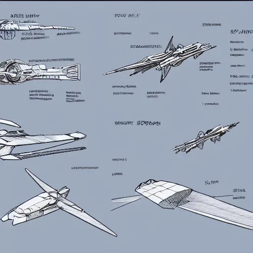 Prompt: sketches of fighting spaceship where other spaceship can land on, full page, technical, detailed