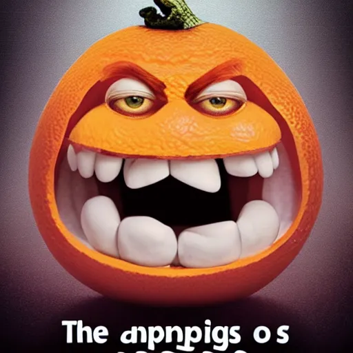 Prompt: the cover of the annoying orange edition of the bible