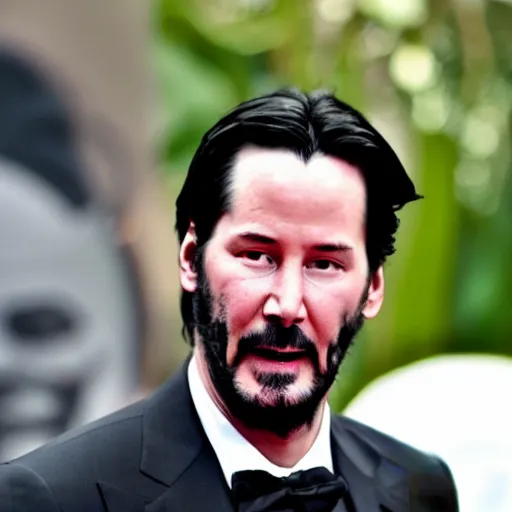 Image similar to Keanu Reeves vs Termitator