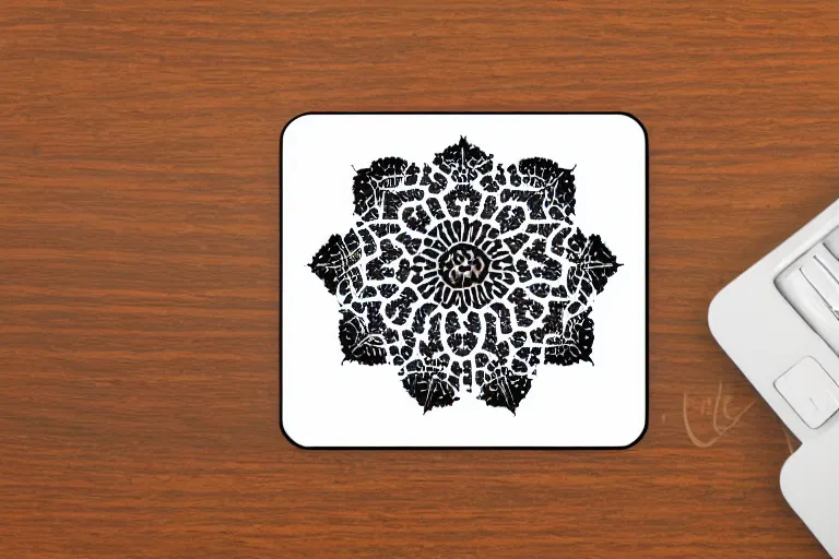 Prompt: awesome vector sticker of a fractal flower