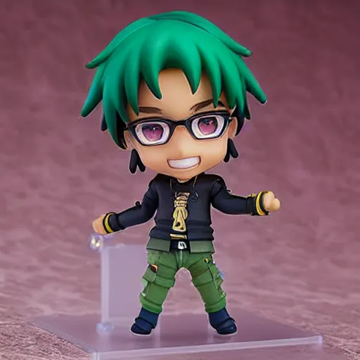 Image similar to burna boy, an anime nendoroid of burna boy, figurine, detailed product photo,