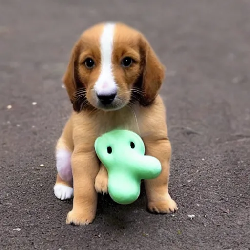 Prompt: puppy slime hybrid is the cutest thing you've never seen