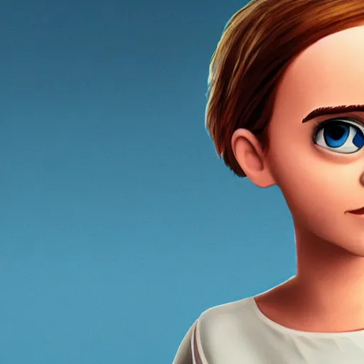 Image similar to emma watson as casper the flying ghost in the style of pixar