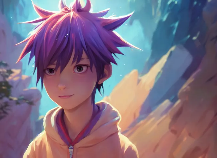 Image similar to highly detailed portrait of sora, in no game no life, stephen bliss, 8 k, unreal engine, fantasy art by greg rutkowski, loish, rhads, ferdinand knab, makoto shinkai and lois van baarle, ilya kuvshinov, rossdraws, tom bagshaw, global illumination, radiant light, detailed and intricate environment