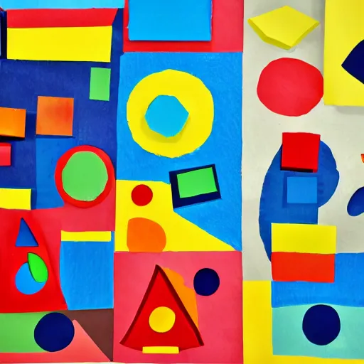 Image similar to a children's play set inspired by the cubist art movement