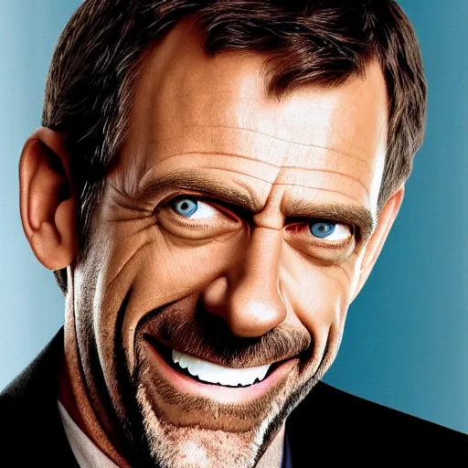 Prompt: dr house having a laugh