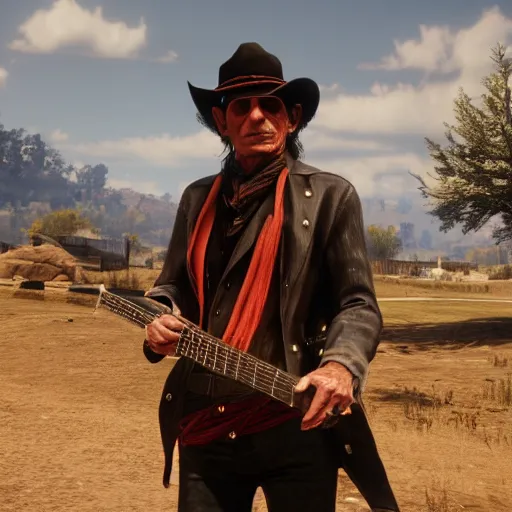 Image similar to keith richards in red dead redemption 2