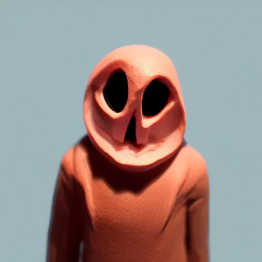 Prompt: plasticine figure of a cute ghostface, 8 k, hdr, artstation trend, photo studio, professional illumination