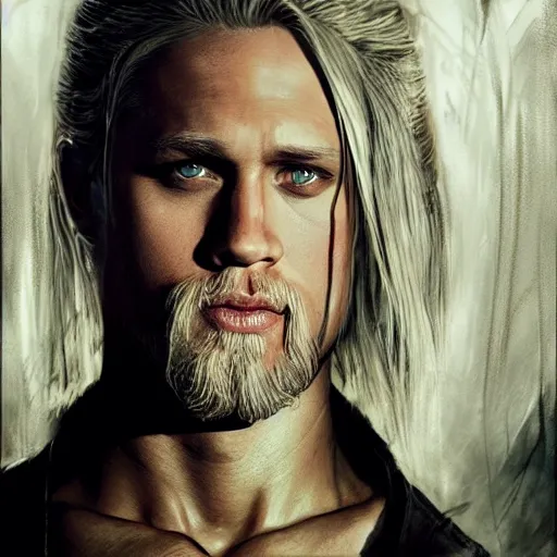 Prompt: charlie hunnam, sephiroth, darkwave, darksynth character portrait, sharp, digital matte painting, art by luis royo, greg rutkowski, wlop, dramatic lighting, trending on artstation