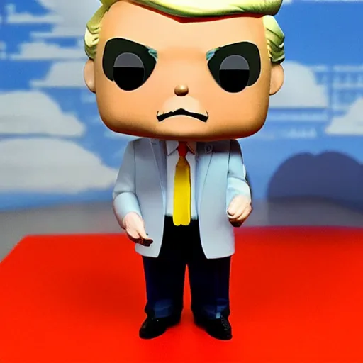 Image similar to pop figure of donald trump