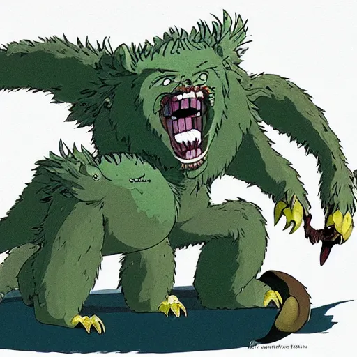 Prompt: hodag, studio ghibli