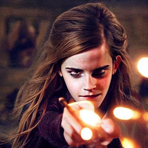 Image similar to emma watson as hermione granger falling under a love spell