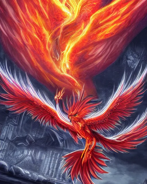 Image similar to ''Wallpaper of a phoenix , d&d, fantasy, detailed, digital art, toon, anime, Toon style''