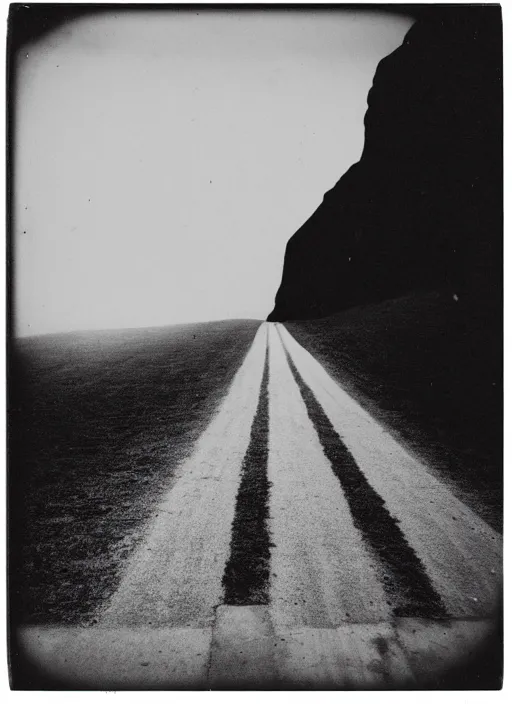 Image similar to impossible, black and white photograph
