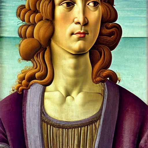 Prompt: painting of Sandro Botticelli by Sandro Botticelli, highly detailed, 8k, cinematic,