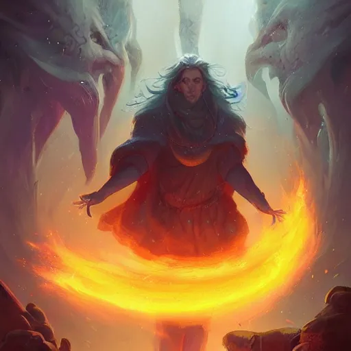 Image similar to giant eye magic spell, magic spell surrounded by magic smoke, hearthstone coloring style, epic fantasy style art, fantasy epic digital art, by greg rutkowski