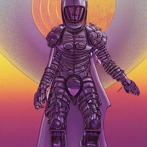 Image similar to techno - spirit utopian gallant knight, future perfect, award winning digital art by moebius