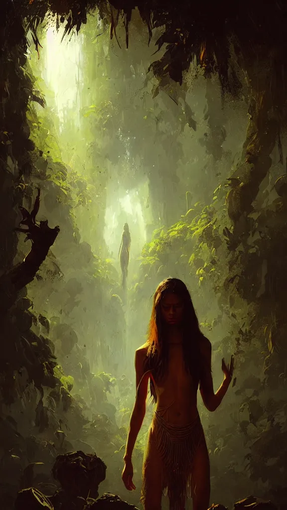 Image similar to The Ayahuasca Spirit, by Greg Rutkowski