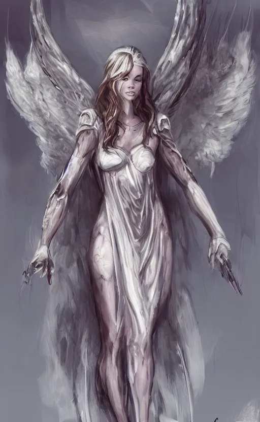 Image similar to concept art. angel girl. artsation trending. highly detailed