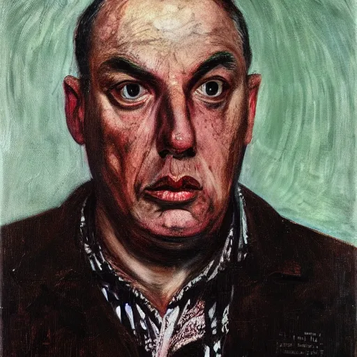 Image similar to self portrait number 9 9, by ivan albright