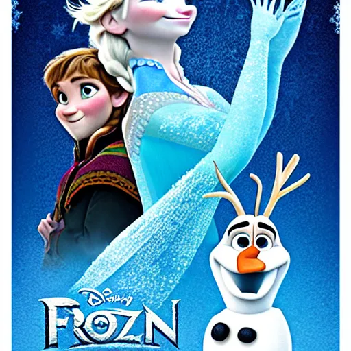 Prompt: a poster for Frozen featuring rabbits