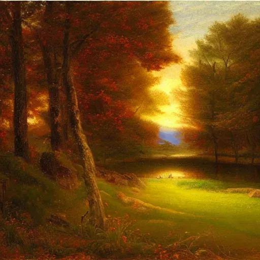 Prompt: landscape in the style of hudson river school of art, lilia alvarado