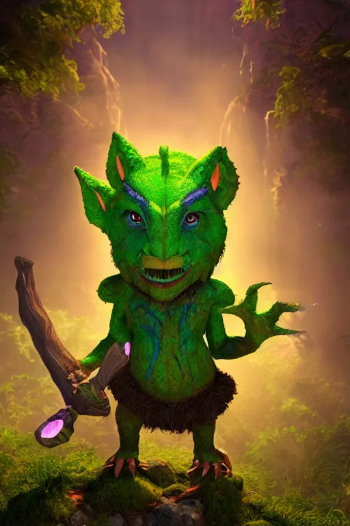 Image similar to arcane fantasy art giant shreak!!! elemental wood rock bastion forged gemstone enchanted forest troll, global illumination ray tracing hdr fanart arstation by sung choi and eric pfeiffer and gabriel garza and casper konefal lisa frank zbrush central hardmesh radiating a glowing aura