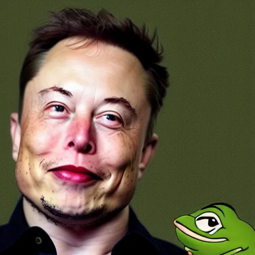 Image similar to elon musk as pepe