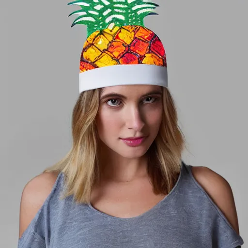 Prompt: pinapple tropic hat