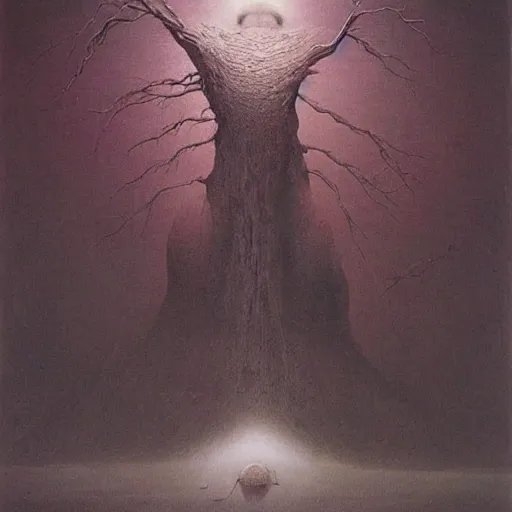 Image similar to One Piece made by Zdzislaw Beksinski