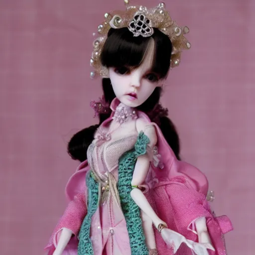 Image similar to bjd doll with a lot of money