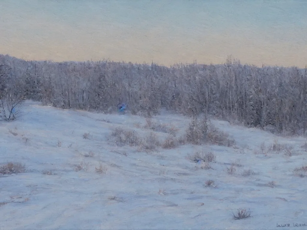 Prompt: laurentian winter impressionist landscape