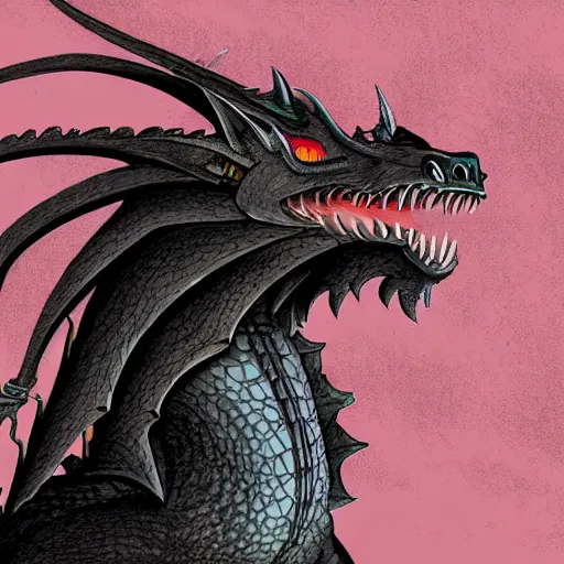 Prompt: digital art of a dragon