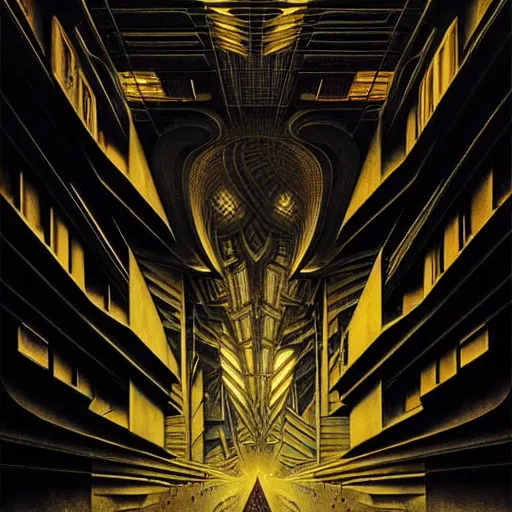 Prompt: extremely psychedelic beautiful brutalist architecture infected by night. intricate, elegant, highly detailed, extremely lifelike photorealistic digital painting, artstation. steichen, gaston bussiere, tom bagshaw, brutalist cyberpunk alphonse mucha. elegant minimalism. anatomically correct. sharp focus. black and gold. surreal lush cosmic hallucination