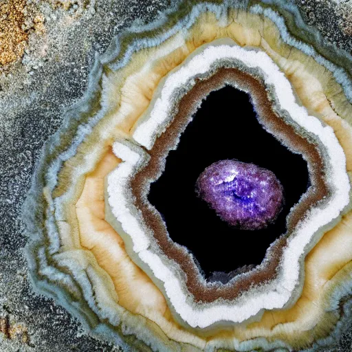 Image similar to the inside of a geode the size of a cave, realistic, photograph, 4 k