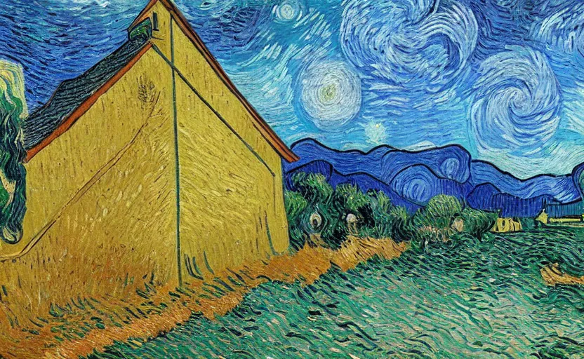 Image similar to a beautiful landscape in the style of vincent van gogh, ultra realistic, beautiful