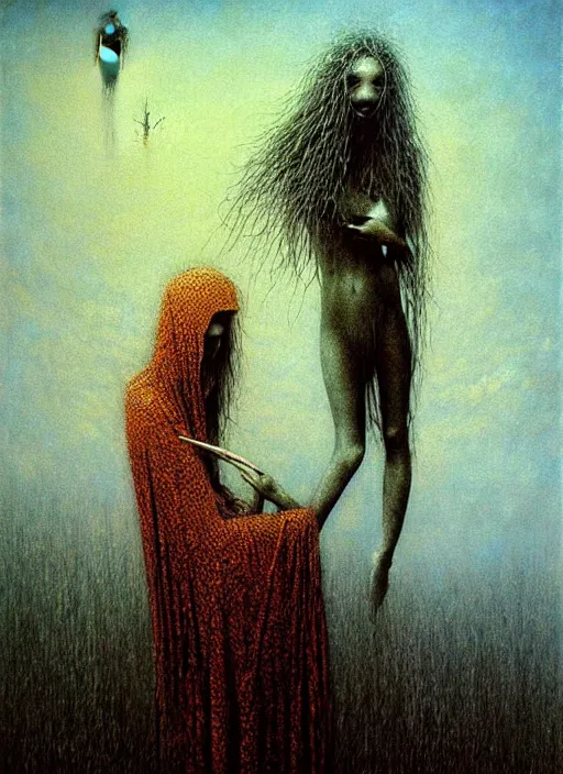 Image similar to love by Beksinski and Luis Royo