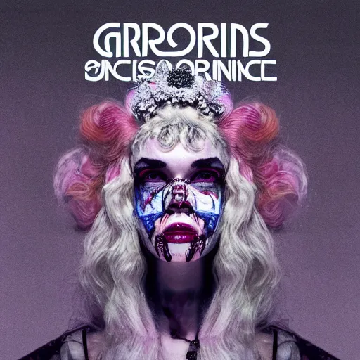 Image similar to Grimes - Miss Anthropocene album cover, album art, album cover art, 8k