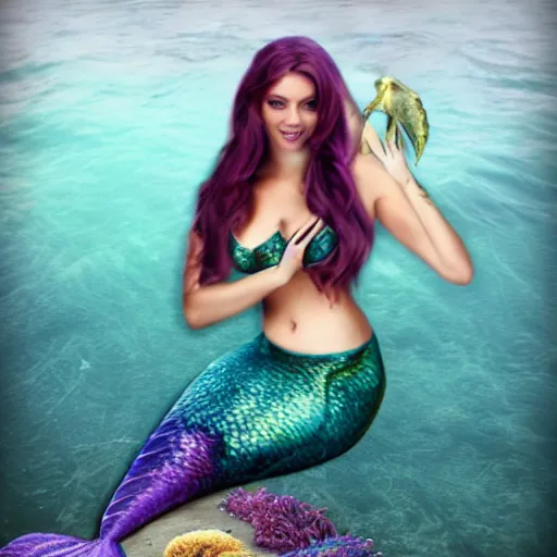 Prompt: photo of a mermaid realistic photo,