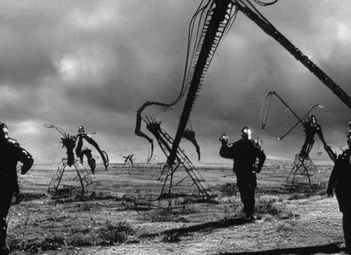 Prompt: scene from the 1999 science fiction film The War Of The Worlds