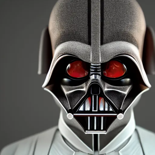 Prompt: 5 0 mm close - up photo of clown darth vader hybrid, compound eyes, symmetrical front face portrait, high quality, high resolution, octane unreal 5 realphoto raytrace render, intricate, hyper detailed, hard light, black flat background